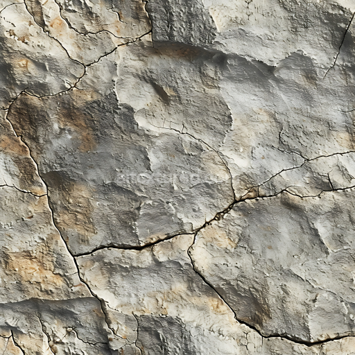 Seamless 3D PBR Weathered Cracked Stone Wall Texture in Earthy Tones