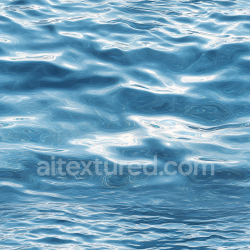 seamless Seamless 3D PBR Texture of Realistic Ocean Surface Water with Gentle Waves and Reflections texture 8k free download PBR