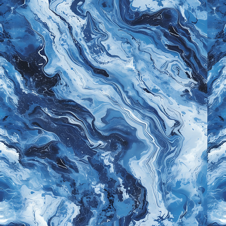 Blue Celeste Marble with Dynamic Abstract Vein Patterns seamless PBR texture preview