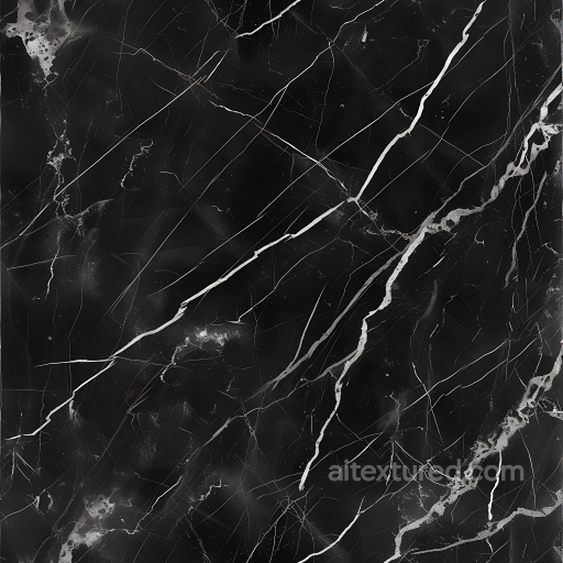 Black Belgium Marble PBR Texture with Natural Vein Patterns seamless Marble PBR texture