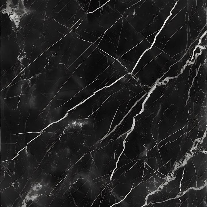 Black Belgium Marble with Natural Vein Patterns seamless PBR texture preview
