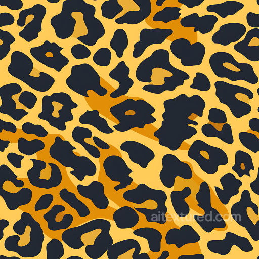 Leopard Print Camouflage PBR Texture with Stylized Organic Spots seamless Color Camouflage PBR texture
