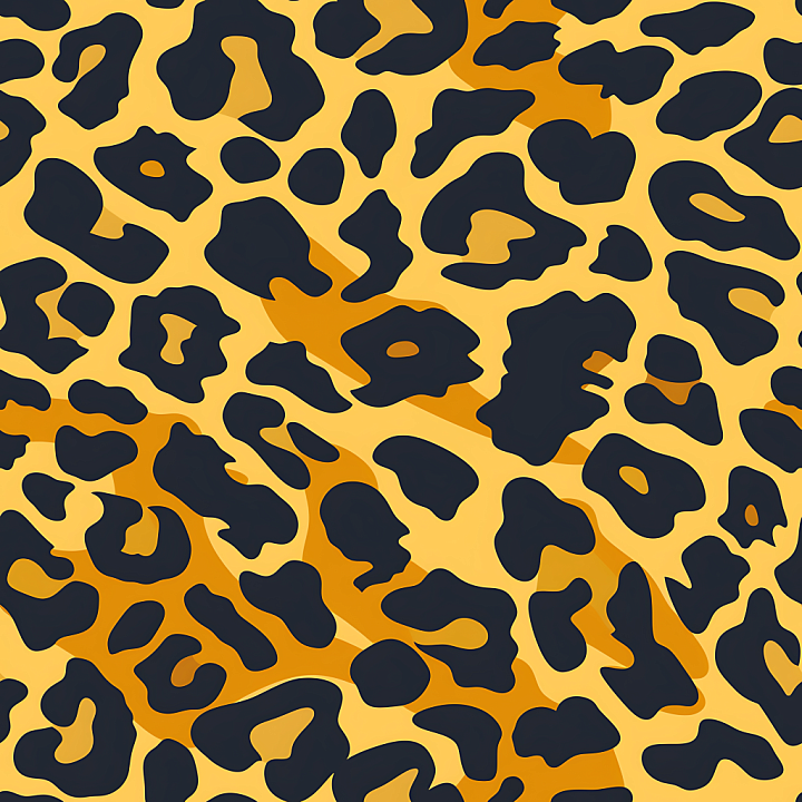 Leopard Print Camouflage with Stylized Organic Spots seamless PBR texture preview