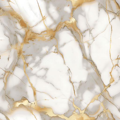 Seamless 3D Calacatta Gold Marble PBR Texture with Polished White and Gold Veins