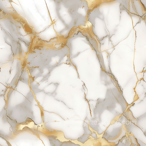 Calacatta Gold Marble PBR Texture with Polished White and Gold Veins seamless Marble PBR texture
