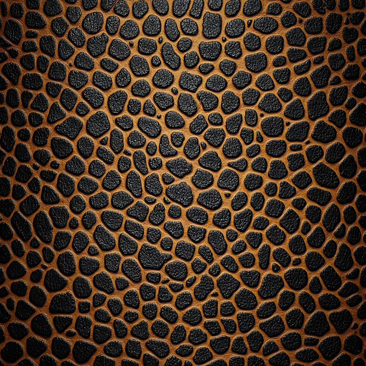 Reptile-Like Skin With Detailed Rough Black Scales And Brown Base seamless PBR texture preview