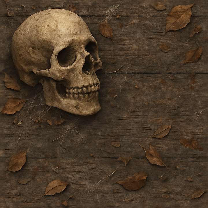 Skull Bone Surface With Grimy For Halloween Horror Scenes seamless PBR texture preview