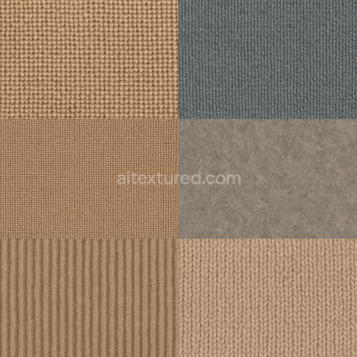 Seamless 3d texture pbr 8k rough fabric surface with woven textile details