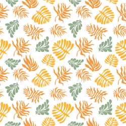 Pattern Bundle - Seamless 3D Pattern PBR Texture with Tropical Leaf Motifs in Warm Colors texture preview