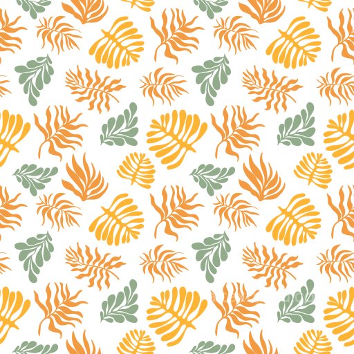 Pattern PBR Texture with Tropical Leaf Motifs in Warm Colors seamless Pattern Bundle PBR texture
