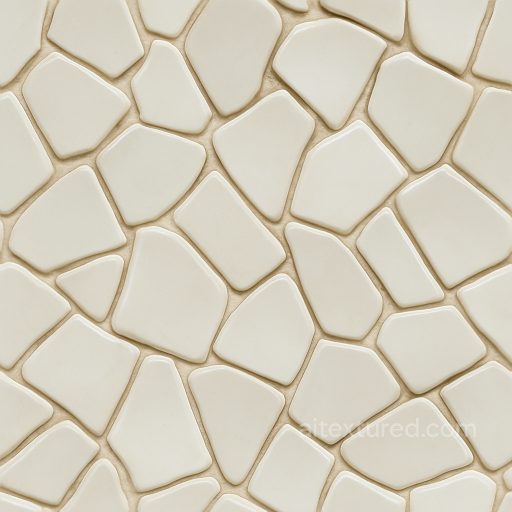 Mosaic Porcelain Shards With Irregular Shapes And Smooth Surface seamless Mosaic PBR texture