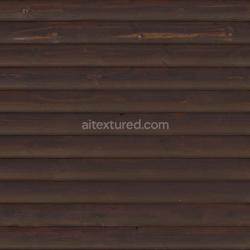 Wood Plank Wall — Brown Wood Cabin Wood Cabin Outdoor — PBR seamless 3D texture