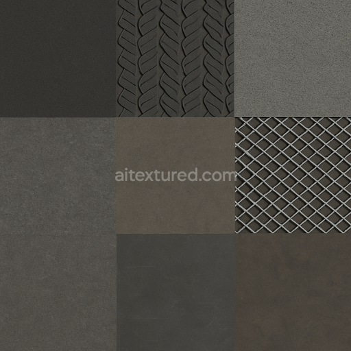 Seamless 3d texture pbr 8k rubber surface with tire tread pattern details