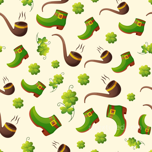 Featuring St Patrick Themed Green Boots & Pipes seamless St patrick PBR texture