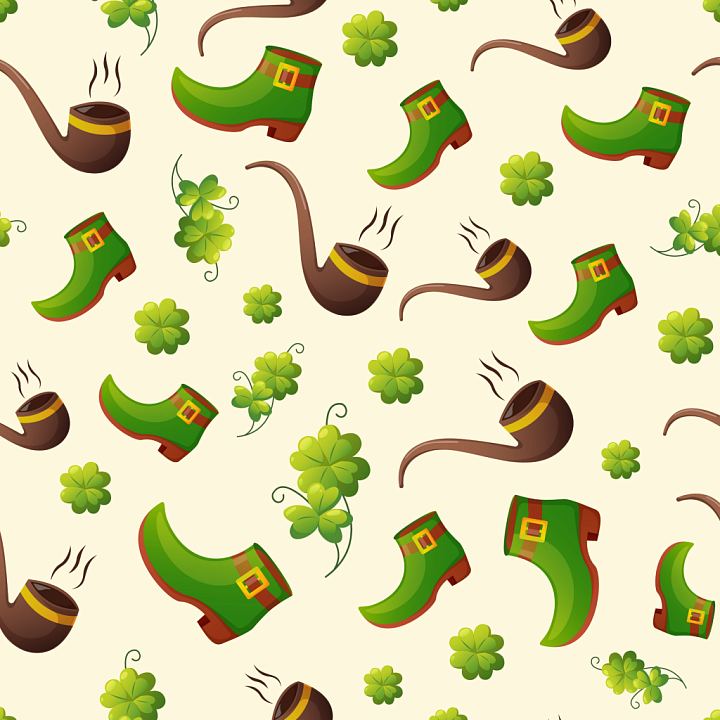 Featuring St Patrick Themed Green Boots & Pipes seamless PBR texture preview