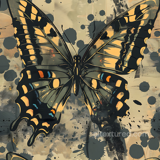 Abstract Camouflage PBR Texture Featuring Paint Splatter and Graphic Elements seamless Color Camouflage PBR texture