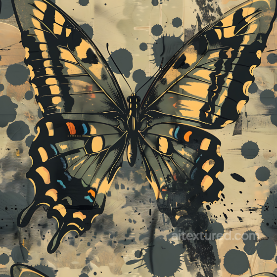Abstract Camouflage PBR Texture Featuring Paint Splatter and Graphic Elements Color Camouflage texture preview