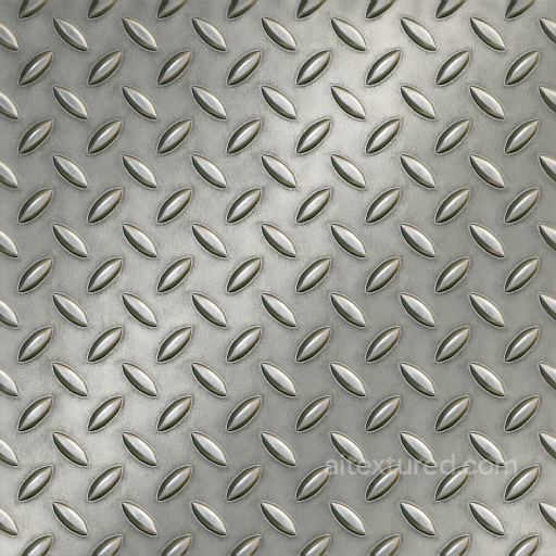 Tactile Plate With Uniform Bumps On Polished Steel Surface seamless Tactile Plate PBR texture