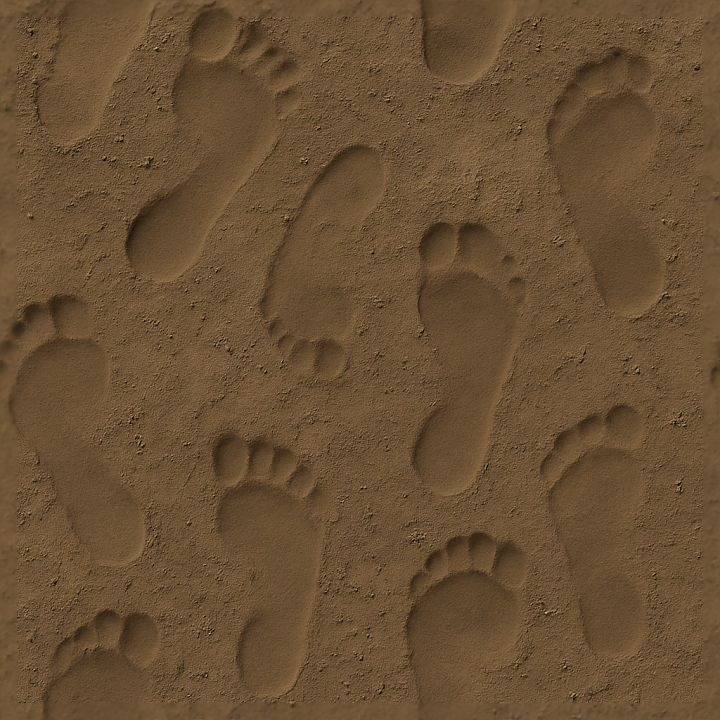 of Soil Footprints with Soil Compression seamless PBR texture preview