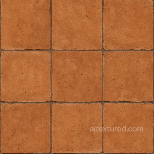 Natural Terracotta Tile Seamless Texture seamless Ceramic-tile PBR texture