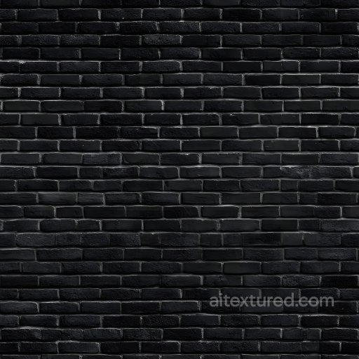 Cracked Black Brick Wall Seamless Texture with Subtle Damage seamless Brick PBR texture