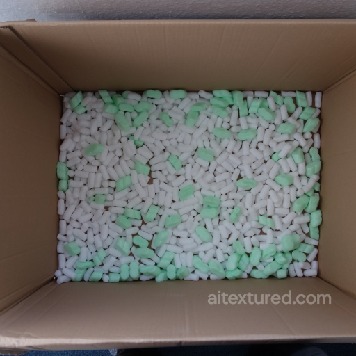 PBR Packing Foam Texture in a Cardboard Box for 3D Applications seamless Plastic PBR texture
