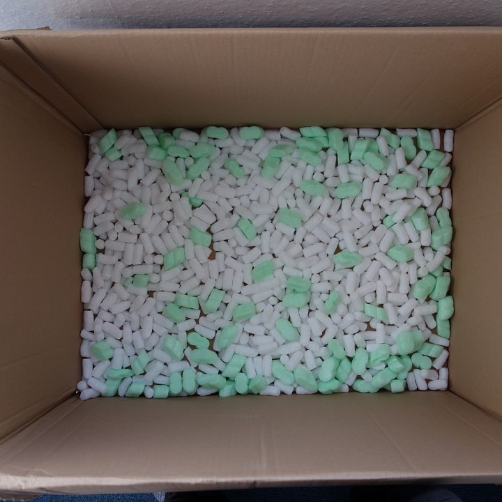 Packing Foam in a Cardboard Box for Applications Plastic seamless PBR texture preview