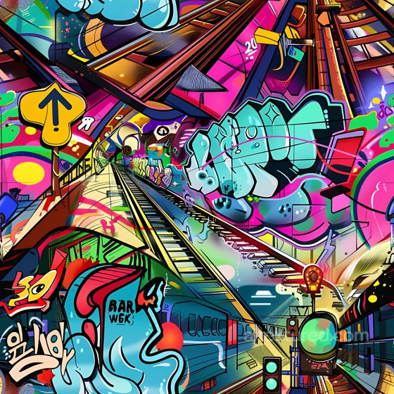 Graffiti Texture Featuring Vibrant Train Tunnel Mural Graffiti texture preview
