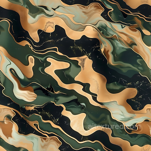 Camouflage PBR Texture with Stylized Desert and Woodland Organic Shapes seamless Color Camouflage PBR texture