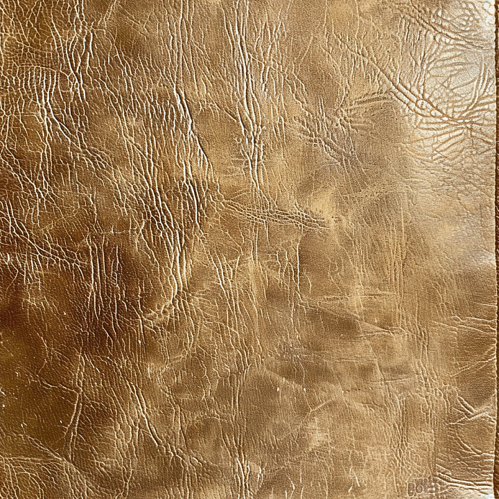 Distressed Tan Brown Leather with Wrinkles and Grain seamless PBR texture preview