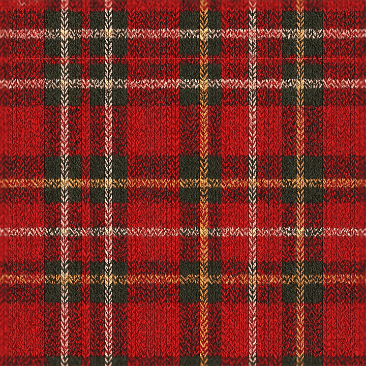 Festive Plaid Christmas Plaid Holiday Plaid Scarlet Fabric seamless PBR texture preview