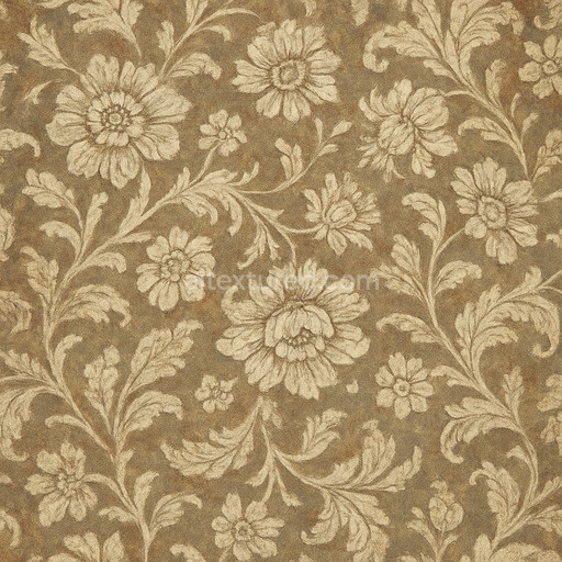 Weathered Floral Pattern Texture Seamless 1024X1024