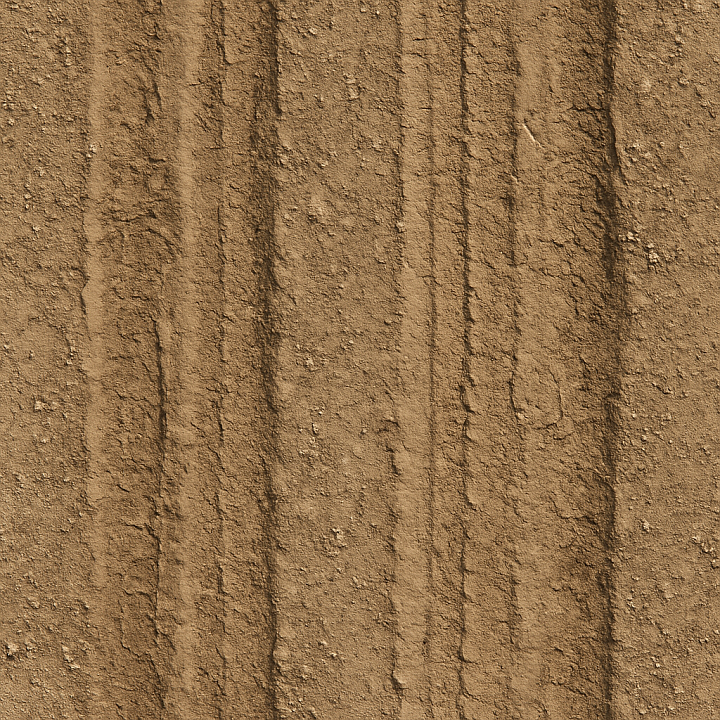 Compacted Dirt Road Ruts Asphalt seamless PBR texture preview
