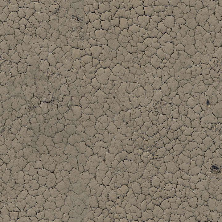 Dry Ground Dry - Dry Sand Mud Cracked Desert Baked seamless PBR texture preview