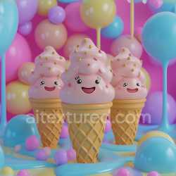 seamless Seamless 3D Inflated Vinyl Panels Texture in Soft Pastel Colors with Rounded Pillow Pattern texture 8k free download PBR