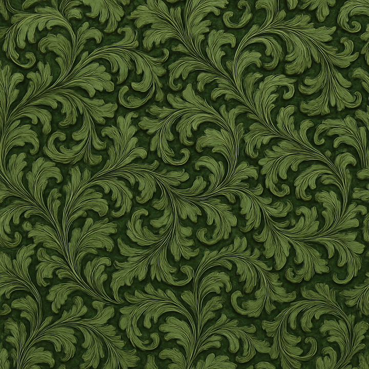 Ornate Dense Foliage seamless PBR texture preview