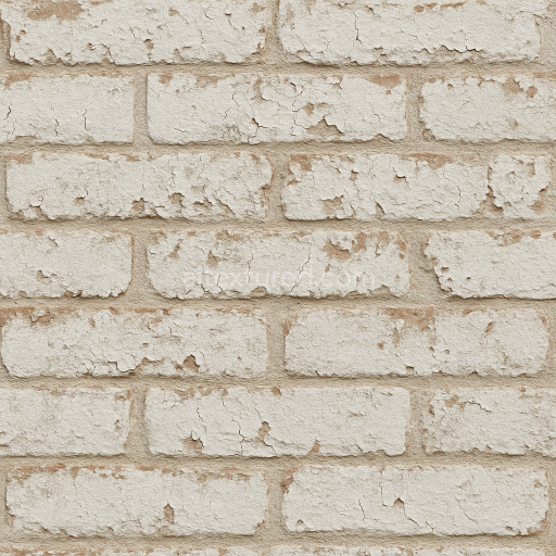 Seamless 3d texture pbr 8k painted brick surface with weathered effect