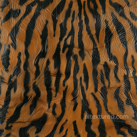 Leather Texture with Tiger Stripe Pattern and Glossy Finish Leather texture preview