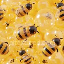 seamless Seamless 3D Inflated Honeycomb Bubble PBR Texture in Glossy Yellow texture 8k free download PBR