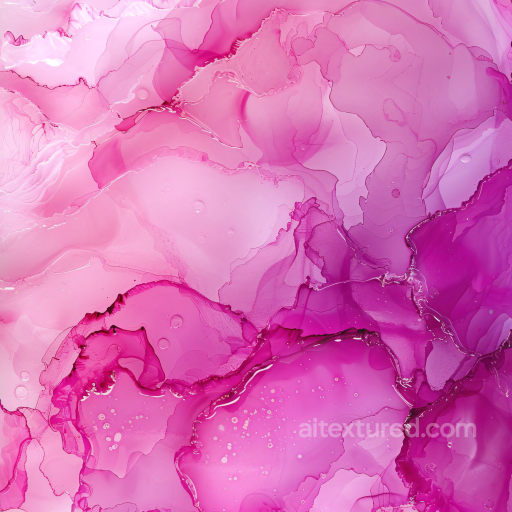 Alcohol Ink PBR Texture with Pink and Purple Fluid Marbling seamless Alcohol ink PBR texture