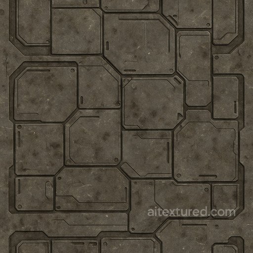 Dirty Futuristic Panel Seamless Texture seamless Sci-fi PBR texture