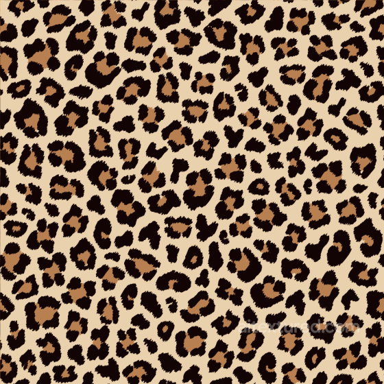 Brown and Black Leopard Print on Beige Fabric Seamless Texture Leopard Print texture preview