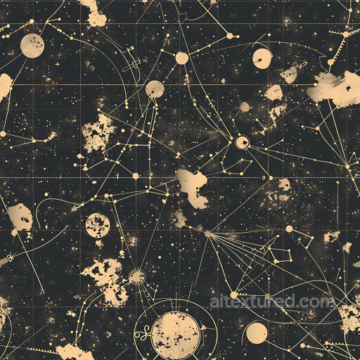Astro-Celestial Camouflage PBR Texture with Star Maps and Planetary Motifs seamless Color Camouflage PBR texture
