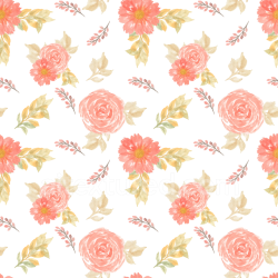 seamless Seamless 3D PBR Texture with Soft Pink Watercolor Flowers and Delicate Foliage texture 8k free download PBR