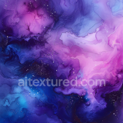 seamless Seamless 3D Alcohol Ink PBR Texture with Ethereal Purple and Blue Nebula Swirls texture 8k free download PBR