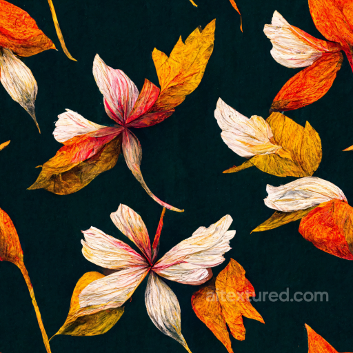Autumn Leaves Seamless Texture with Vibrant Warm Tones and Natural Veining seamless Autumn Leaves  PBR texture