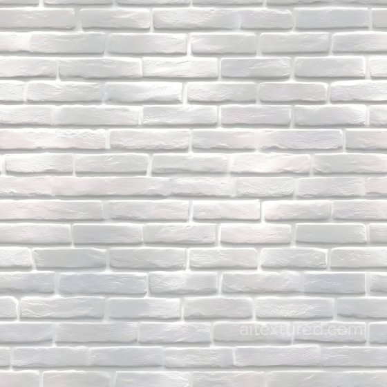 White Painted Brick Wall Texture with Subtle Cracks and Worn Rough Surface Brick texture preview