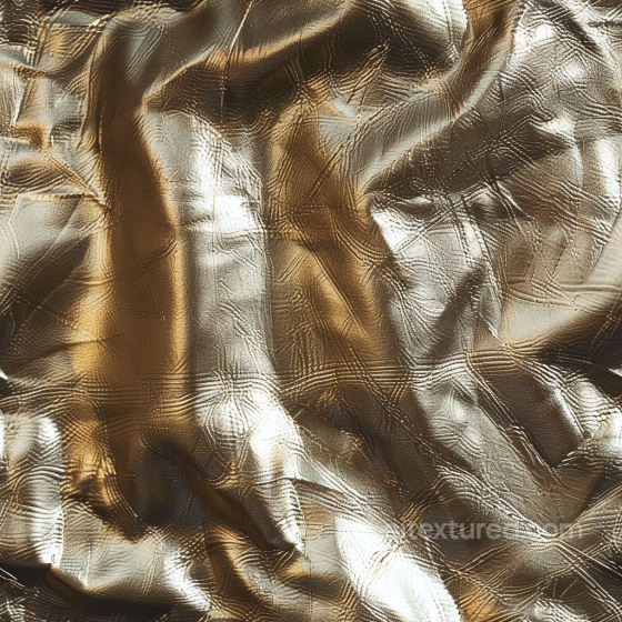 Shiny Gold Embossed Leather Seamless Texture with Wrinkles and Fine Grain Leather texture preview