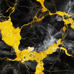 seamless Seamless 3D PBR Black Marble Texture with Bold Yellow Veins and Glossy Polished Finish texture 8k free download PBR
