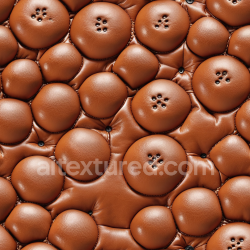 seamless Seamless 3D PBR Buttoned Brown Leather Upholstery Texture with Rounded Padded Buttons texture 8k free download PBR